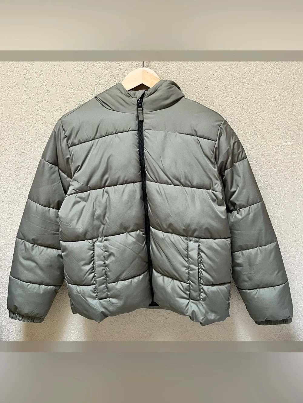 Swiss Tech Boy's Puffer Jacket Green Olive Color Size- XL (14/16)